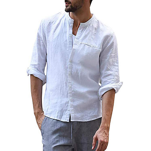 Men's Shirt non-printing Solid Color Long Sleeve Casual Tops Simple Lightweight Comfortable White Black Navy Blue
Men's Shirt non-printing Solid Color Long Sleeve Casual Tops Simple Lightweight Comfortable White Black Navy Blue
