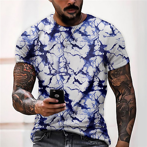 Men's Tee T shirt Shirt 3D Print Graphic Prints Crack Print Short Sleeve Daily Tops Casual Designer Big and Tall Blue
Men's Tee T shirt Shirt 3D Print Graphic Prints Crack Print Short Sleeve Daily Tops Casual Designer Big and Tall Blue