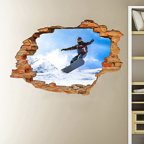 3D Broken Wall Snowboard Home Children's Room Background Decoration Can Be Removed Stickers
3D Broken Wall Snowboard Home Children's Room Background Decoration Can Be Removed Stickers