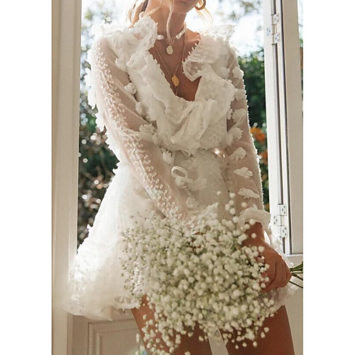 Women's A Line Dress Short Mini Dress White Long Sleeve Solid Color Fall Casual 2021 S M L XL / Cotton / Cotton
Women's A Line Dress Short Mini Dress White Long Sleeve Solid Color Fall Casual 2021 S M L XL / Cotton / Cotton