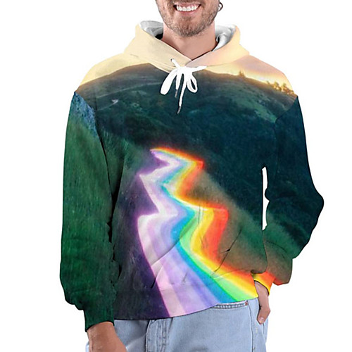 Men's Pullover Hoodie Sweatshirt Rainbow Graphic Prints Print Hooded Daily Sports 3D Print 3D Print Casual Hoodies Sweatshirts Long Sleeve Green
Men's Pullover Hoodie Sweatshirt Rainbow Graphic Prints Print Hooded Daily Sports 3D Print 3D Print Casual Hoodies Sweatshirts Long Sleeve Green
