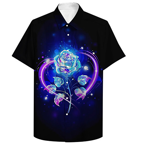 Men's Shirt 3D Print Floral Plus Size 3D Print Button-Down Short Sleeve Casual Tops Casual Fashion Breathable Comfortable Black / Sports
Men's Shirt 3D Print Floral Plus Size 3D Print Button-Down Short Sleeve Casual Tops Casual Fashion Breathable Comfortable Black / Sports