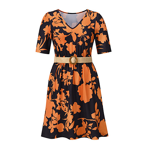 Women's A Line Dress Knee Length Dress Blue Dusty Rose Orange Red 3/4-Length Sleeve Pattern Summer Casual 2021 S M L XL XXL
Women's A Line Dress Knee Length Dress Blue Dusty Rose Orange Red 3/4-Length Sleeve Pattern Summer Casual 2021 S M L XL XXL