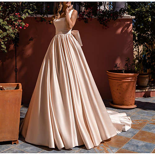 Ball Gown Beautiful Back Elegant Engagement Formal Evening Dress Scoop Neck Sleeveless Sweep / Brush Train Charmeuse with Bow(s) 2021
Ball Gown Beautiful Back Elegant Engagement Formal Evening Dress Scoop Neck Sleeveless Sweep / Brush Train Charmeuse with Bow(s) 2021