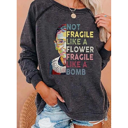 Women's Sweatshirt Pullover Portrait Letter Monograms Print Casual Daily Sports 3D Print Sportswear Streetwear Hoodies Sweatshirts Loose Gray
Women's Sweatshirt Pullover Portrait Letter Monograms Print Casual Daily Sports 3D Print Sportswear Streetwear Hoodies Sweatshirts Loose Gray