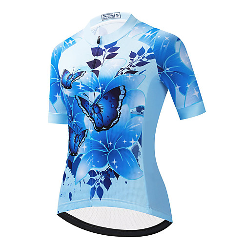 21Grams Women's Short Sleeve Cycling Jersey Summer Spandex Blue Butterfly Floral Botanical Bike Top Mountain Bike MTB Road Bike Cycling Sports Clothing Apparel / Stretchy / Athleisure
21Grams Women's Short Sleeve Cycling Jersey Summer Spandex Blue Butterfly Floral Botanical Bike Top Mountain Bike MTB Road Bike Cycling Sports Clothing Apparel / Stretchy / Athleisure