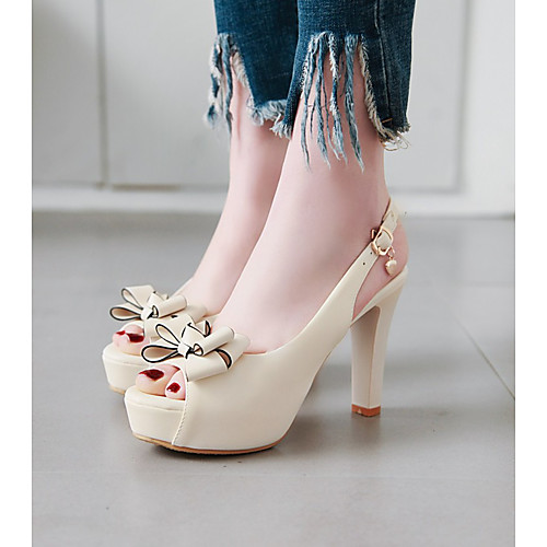 Women's Sandals Platform Sandals Chunky Heel Peep Toe PU Synthetics White Black Pink
Women's Sandals Platform Sandals Chunky Heel Peep Toe PU Synthetics White Black Pink