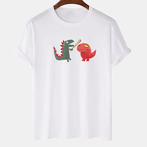 Men's Unisex Tee T shirt Hot Stamping Cartoon Graphic Prints Dinosaur Plus Size Print Short Sleeve Casual Tops Cotton Basic Designer Big and Tall White Black Khaki
Men's Unisex Tee T shirt Hot Stamping Cartoon Graphic Prints Dinosaur Plus Size Print Short Sleeve Casual Tops Cotton Basic Designer Big and Tall White Black Khaki