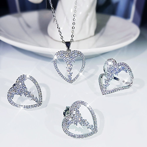 Heart Jewelry Set Clear Cubic Zirconia Jewelry Set Bridal Jewelry Sets Chandelier Heart Luxury Elegant European Sweet Earrings Jewelry Silver For Wedding Party Evening Gift Beach Festival 1 set
Heart Jewelry Set Clear Cubic Zirconia Jewelry Set Bridal Jewelry Sets Chandelier Heart Luxury Elegant European Sweet Earrings Jewelry Silver For Wedding Party Evening Gift Beach Festival 1 set