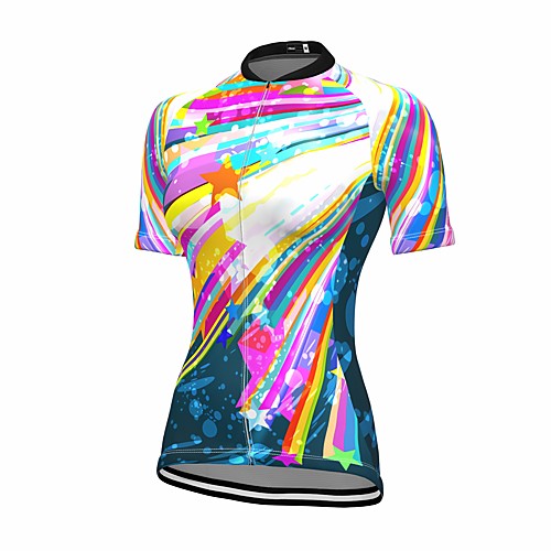 21Grams Women's Short Sleeve Cycling Jersey Summer Spandex Polyester Blue Rainbow Stripes Bike Jersey Top Mountain Bike MTB Road Bike Cycling Quick Dry Moisture Wicking Breathable Sports Clothing
21Grams Women's Short Sleeve Cycling Jersey Summer Spandex Polyester Blue Rainbow Stripes Bike Jersey Top Mountain Bike MTB Road Bike Cycling Quick Dry Moisture Wicking Breathable Sports Clothing