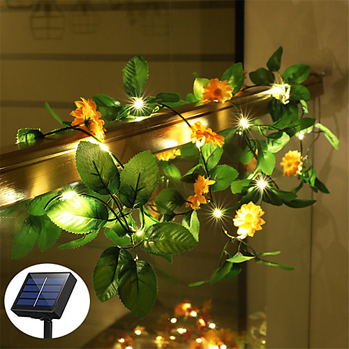 Solar String Lights Outdoor Solar Power LED String Light IP65 Waterproof Artificial Sunflower Hanging Lights Outdoor Ivy Leaf Plants For Yard Fence Wall Hanging Decoration Garland Lighting Warm White
Solar String Lights Outdoor Solar Power LED String Light IP65 Waterproof Artificial Sunflower Hanging Lights Outdoor Ivy Leaf Plants For Yard Fence Wall Hanging Decoration Garland Lighting Warm White