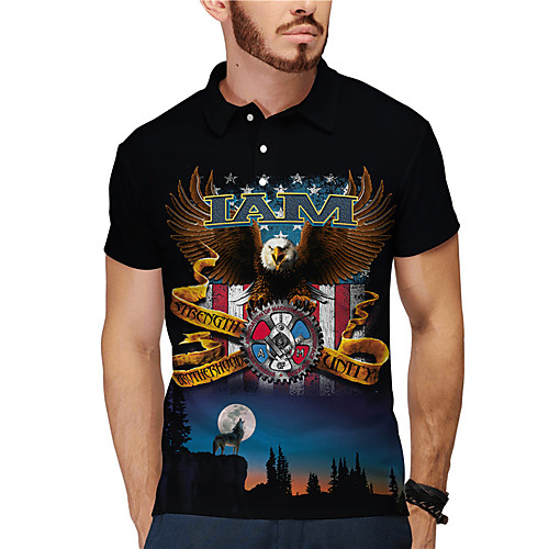 Men's Golf Shirt Tennis Shirt 3D Print Eagle Letter Button-Down Short Sleeve Street Tops Casual Fashion Cool Black / Sports
Men's Golf Shirt Tennis Shirt 3D Print Eagle Letter Button-Down Short Sleeve Street Tops Casual Fashion Cool Black / Sports