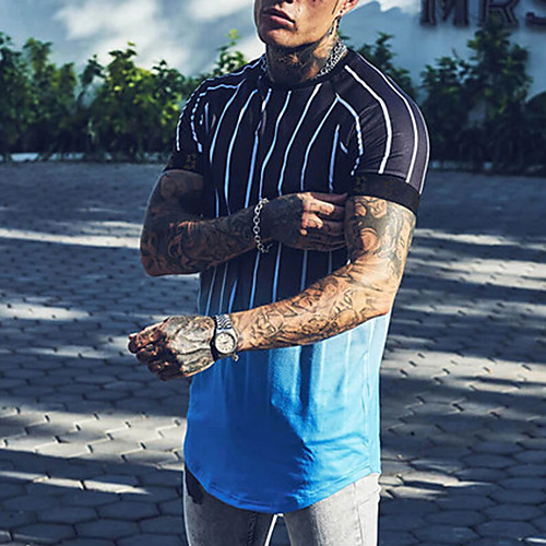 Men's Unisex Tee T shirt 3D Print Striped Gradient Graphic Prints Plus Size 3D Print Short Sleeve Casual Tops Basic Designer Big and Tall White Blue
Men's Unisex Tee T shirt 3D Print Striped Gradient Graphic Prints Plus Size 3D Print Short Sleeve Casual Tops Basic Designer Big and Tall White Blue