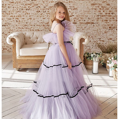 A-Line Floor Length Flower Girl Dresses Party Tulle Sleeveless One Shoulder with Solid
A-Line Floor Length Flower Girl Dresses Party Tulle Sleeveless One Shoulder with Solid