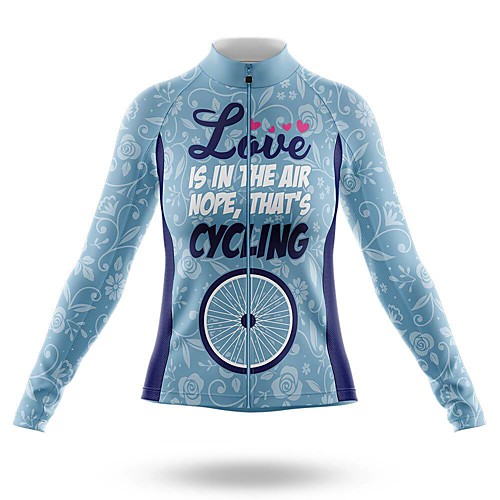 21Grams Women's Long Sleeve Cycling Jersey Spandex Blue Floral Botanical Bike Top Mountain Bike MTB Road Bike Cycling Sports Clothing Apparel / Stretchy / Athleisure
21Grams Women's Long Sleeve Cycling Jersey Spandex Blue Floral Botanical Bike Top Mountain Bike MTB Road Bike Cycling Sports Clothing Apparel / Stretchy / Athleisure