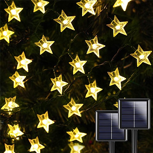 LED Solar Star String Lights 40Ft 12M 100LEDs 7M 50LEDs 6.5M 30LEDs 5M 20LEDs 8Modes Solar Powered Twinkle Fairy Lights Waterproof Star Twinkle Lights for Outdoor Gardens Lawn Patio Landscape Christmas
LED Solar Star String Lights 40Ft 12M 100LEDs 7M 50LEDs 6.5M 30LEDs 5M 20LEDs 8Modes Solar Powered Twinkle Fairy Lights Waterproof Star Twinkle Lights for Outdoor Gardens Lawn Patio Landscape Christmas