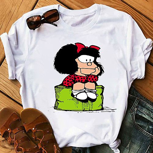 Inspired by Mafalda Cosplay Anime Cartoon Polyester / Cotton Blend Print Harajuku Graphic Kawaii T-shirt For Women's / Men's
Inspired by Mafalda Cosplay Anime Cartoon Polyester / Cotton Blend Print Harajuku Graphic Kawaii T-shirt For Women's / Men's