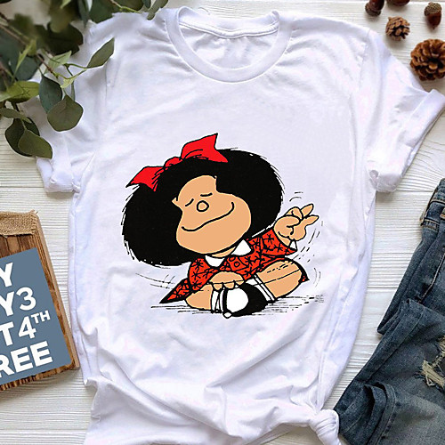 Inspired by Mafalda Cosplay Anime Cartoon Polyester / Cotton Blend Print Harajuku Graphic Kawaii T-shirt For Women's / Men's
Inspired by Mafalda Cosplay Anime Cartoon Polyester / Cotton Blend Print Harajuku Graphic Kawaii T-shirt For Women's / Men's