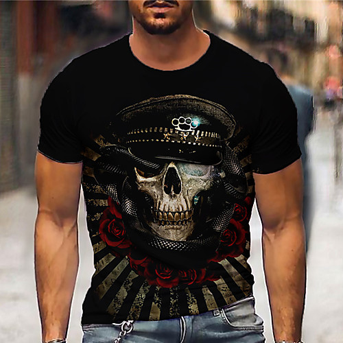 Men's Tee T shirt Shirt 3D Print Graphic Prints Skull Print Short Sleeve Daily Tops Casual Designer Big and Tall Black
Men's Tee T shirt Shirt 3D Print Graphic Prints Skull Print Short Sleeve Daily Tops Casual Designer Big and Tall Black