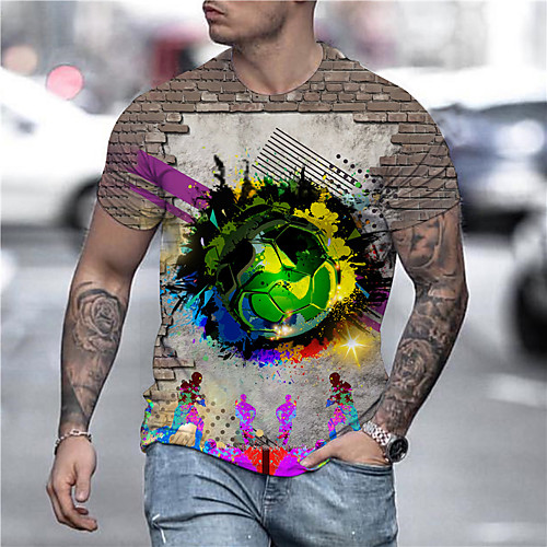 Men's Unisex Tee T shirt Shirt 3D Print Graphic Prints Football Print Short Sleeve Daily Tops Casual Designer Big and Tall Brown
Men's Unisex Tee T shirt Shirt 3D Print Graphic Prints Football Print Short Sleeve Daily Tops Casual Designer Big and Tall Brown