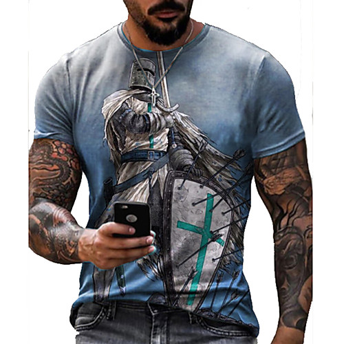 Men's Tee T shirt Shirt 3D Print Graphic Prints Human Print Short Sleeve Daily Tops Cotton Casual Designer Big and Tall Round Neck Blue Black Brown / Summer
Men's Tee T shirt Shirt 3D Print Graphic Prints Human Print Short Sleeve Daily Tops Cotton Casual Designer Big and Tall Round Neck Blue Black Brown / Summer