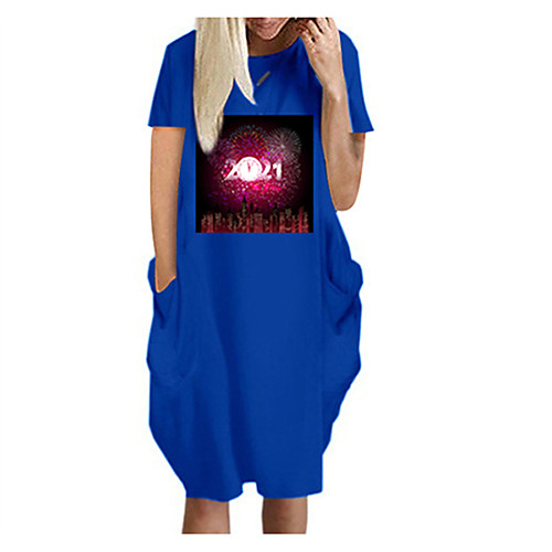 Women's T Shirt Dress Tee Dress Knee Length Dress Blue Yellow Fuchsia Gray Green White Black Short Sleeve Print Spring Summer Round Neck Casual Oversized 2021 S M L XL XXL 3XL 4XL 5XL
Women's T Shirt Dress Tee Dress Knee Length Dress Blue Yellow Fuchsia Gray Green White Black Short Sleeve Print Spring Summer Round Neck Casual Oversized 2021 S M L XL XXL 3XL 4XL 5XL