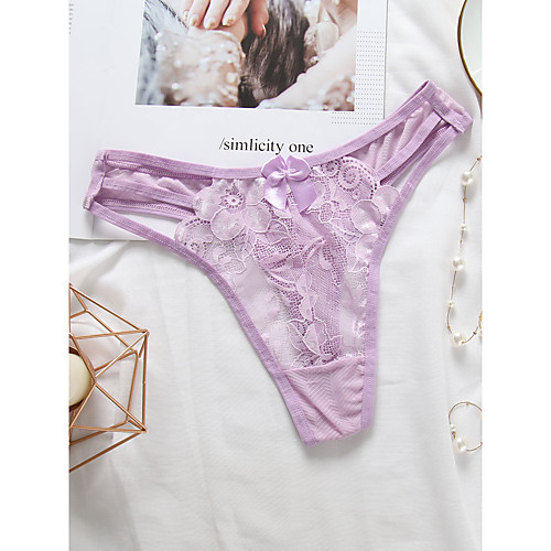 Women's Lace G-strings & Thongs Panties Micro-elastic Low Waist 1 PC Purple One-Size
Women's Lace G-strings & Thongs Panties Micro-elastic Low Waist 1 PC Purple One-Size