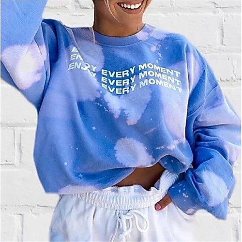 Women's Sweatshirt Pullover Tie Dye Letter Oversized Monograms Print Casual Daily Sports 3D Print Sportswear Streetwear Hoodies Sweatshirts Oversized Blue
Women's Sweatshirt Pullover Tie Dye Letter Oversized Monograms Print Casual Daily Sports 3D Print Sportswear Streetwear Hoodies Sweatshirts Oversized Blue