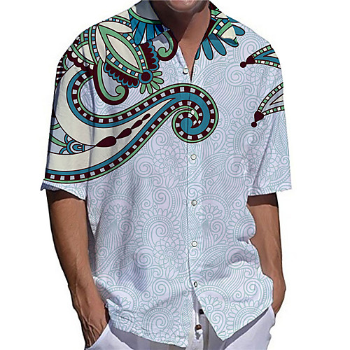 Men's Shirt 3D Print Floral Plus Size 3D Print Button-Down Short Sleeve Casual Tops Casual Fashion Breathable Comfortable White
Men's Shirt 3D Print Floral Plus Size 3D Print Button-Down Short Sleeve Casual Tops Casual Fashion Breathable Comfortable White