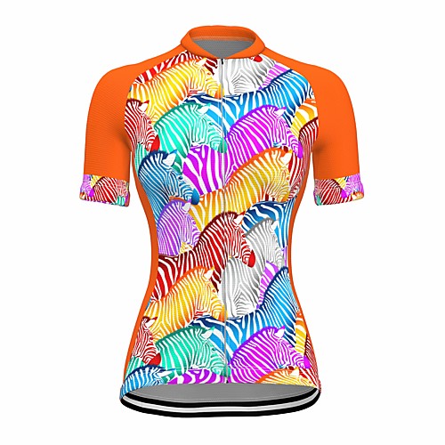 21Grams Women's Short Sleeve Cycling Jersey Summer Spandex Orange Zebra Animal Bike Top Mountain Bike MTB Road Bike Cycling Sports Clothing Apparel / Stretchy / Athleisure
21Grams Women's Short Sleeve Cycling Jersey Summer Spandex Orange Zebra Animal Bike Top Mountain Bike MTB Road Bike Cycling Sports Clothing Apparel / Stretchy / Athleisure