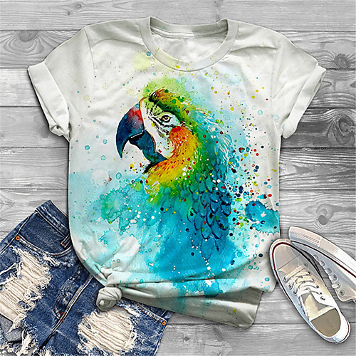 Women's Plus Size Tops T shirt Graphic Bird Animal Print Short Sleeve Crewneck Basic White Big Size XL XXL 3XL 4XL 5XL / Holiday
Women's Plus Size Tops T shirt Graphic Bird Animal Print Short Sleeve Crewneck Basic White Big Size XL XXL 3XL 4XL 5XL / Holiday
