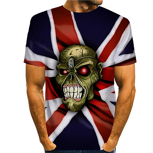 Men's Tee T shirt 3D Print Graphic Prints Skull American Flag Independence Day Print Short Sleeve Daily Tops Casual Designer Big and Tall Round Neck Blue / Summer
Men's Tee T shirt 3D Print Graphic Prints Skull American Flag Independence Day Print Short Sleeve Daily Tops Casual Designer Big and Tall Round Neck Blue / Summer