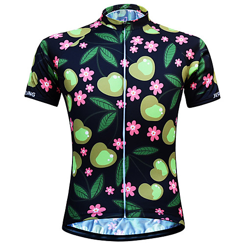 21Grams Women's Short Sleeve Cycling Jersey Summer Spandex Polyester Black / Green Floral Botanical Bike Jersey Top Mountain Bike MTB Road Bike Cycling Quick Dry Moisture Wicking Breathable Sports
21Grams Women's Short Sleeve Cycling Jersey Summer Spandex Polyester Black / Green Floral Botanical Bike Jersey Top Mountain Bike MTB Road Bike Cycling Quick Dry Moisture Wicking Breathable Sports