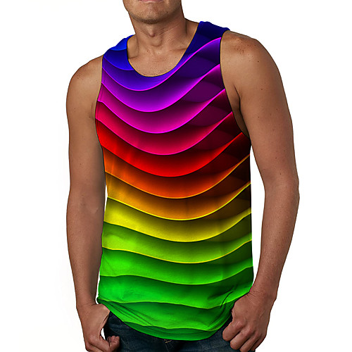 Men's Unisex Tank Top Undershirt Shirt 3D Print Graphic Prints Waves Plus Size Print Sleeveless Casual Tops Basic Designer Big and Tall Round Neck Rainbow / Summer
Men's Unisex Tank Top Undershirt Shirt 3D Print Graphic Prints Waves Plus Size Print Sleeveless Casual Tops Basic Designer Big and Tall Round Neck Rainbow / Summer