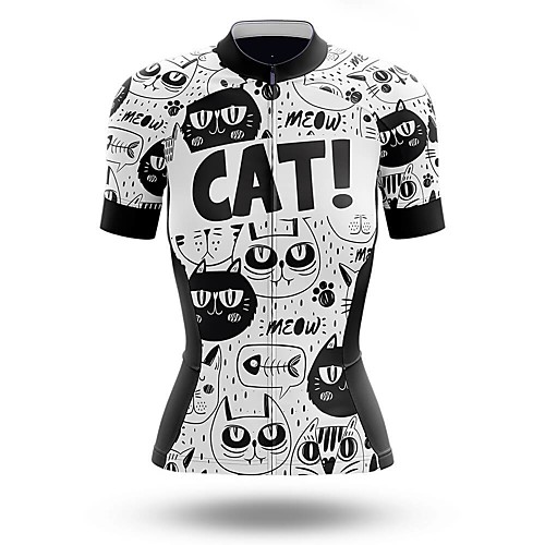 21Grams Women's Short Sleeve Cycling Jersey Summer Spandex BlackWhite Cat Animal Bike Top Mountain Bike MTB Road Bike Cycling Quick Dry Moisture Wicking Sports Clothing Apparel / Stretchy
21Grams Women's Short Sleeve Cycling Jersey Summer Spandex BlackWhite Cat Animal Bike Top Mountain Bike MTB Road Bike Cycling Quick Dry Moisture Wicking Sports Clothing Apparel / Stretchy