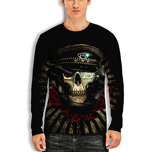 Men's Unisex Tee T shirt Shirt 3D Print Graphic Prints Skull Print Long Sleeve Daily Tops Casual Designer Big and Tall Black
Men's Unisex Tee T shirt Shirt 3D Print Graphic Prints Skull Print Long Sleeve Daily Tops Casual Designer Big and Tall Black