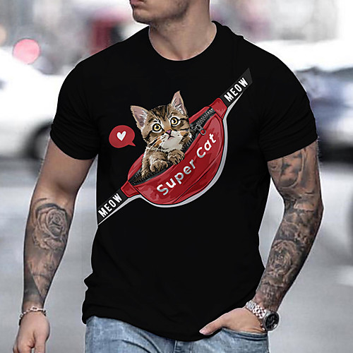 Men's Unisex Tee T shirt Hot Stamping Cat Graphic Prints Plus Size Print Short Sleeve Casual Tops Basic Designer Big and Tall White Blue Yellow
Men's Unisex Tee T shirt Hot Stamping Cat Graphic Prints Plus Size Print Short Sleeve Casual Tops Basic Designer Big and Tall White Blue Yellow