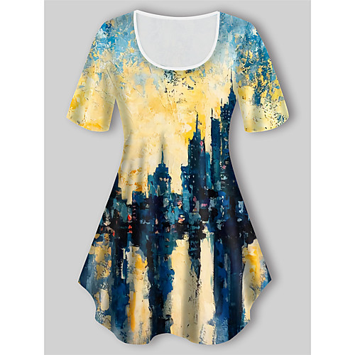 Women's Plus Size Tops T shirt Graphic Print Short Sleeve Crewneck Basic Yellow Big Size XL XXL 3XL 4XL 5XL / Holiday
Women's Plus Size Tops T shirt Graphic Print Short Sleeve Crewneck Basic Yellow Big Size XL XXL 3XL 4XL 5XL / Holiday