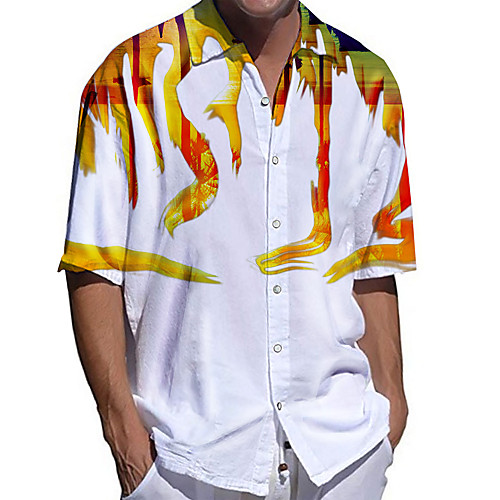 Men's Shirt 3D Print Abstract Plus Size 3D Print Button-Down Short Sleeve Casual Tops Casual Fashion Breathable Comfortable White / Sports
Men's Shirt 3D Print Abstract Plus Size 3D Print Button-Down Short Sleeve Casual Tops Casual Fashion Breathable Comfortable White / Sports