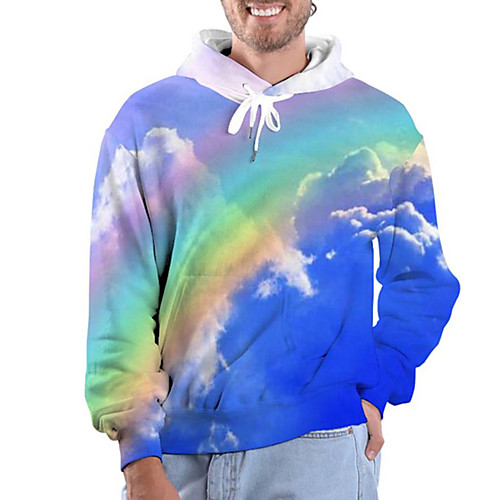Men's Pullover Hoodie Sweatshirt Rainbow Graphic Prints Print Hooded Daily Sports 3D Print 3D Print Casual Hoodies Sweatshirts Long Sleeve Blue
Men's Pullover Hoodie Sweatshirt Rainbow Graphic Prints Print Hooded Daily Sports 3D Print 3D Print Casual Hoodies Sweatshirts Long Sleeve Blue