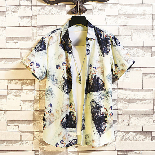 Men's Shirt Graphic Short Sleeve Casual Tops Fashion Button Down Collar White / Beach
Men's Shirt Graphic Short Sleeve Casual Tops Fashion Button Down Collar White / Beach