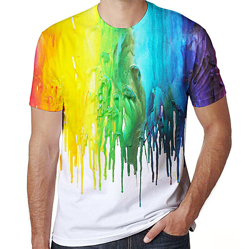 Men's Tee T shirt Shirt 3D Print Rainbow Graphic Mixed Color Plus Size Print Short Sleeve Daily Tops Active Round Neck White / Sports
Men's Tee T shirt Shirt 3D Print Rainbow Graphic Mixed Color Plus Size Print Short Sleeve Daily Tops Active Round Neck White / Sports