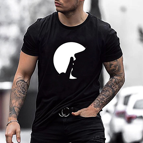 Men's Unisex Tee T shirt Hot Stamping Graphic Prints Moon Shadow Plus Size Print Short Sleeve Casual Tops Cotton Basic Designer Big and Tall Black
Men's Unisex Tee T shirt Hot Stamping Graphic Prints Moon Shadow Plus Size Print Short Sleeve Casual Tops Cotton Basic Designer Big and Tall Black