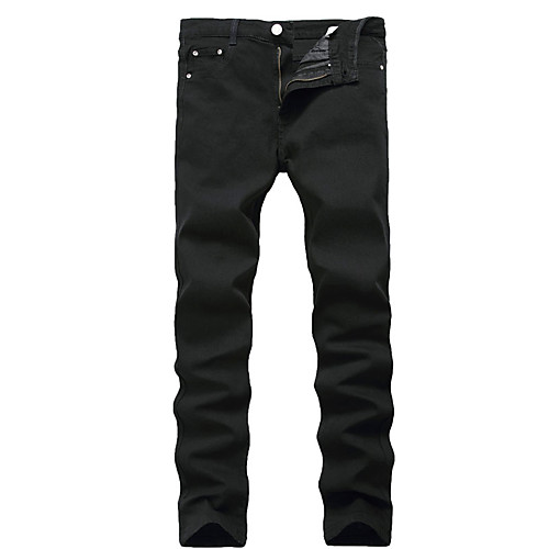 Men's Basic Chino Casual Daily Skinny Jeans Pants Solid Colored Full Length Pocket Black
Men's Basic Chino Casual Daily Skinny Jeans Pants Solid Colored Full Length Pocket Black