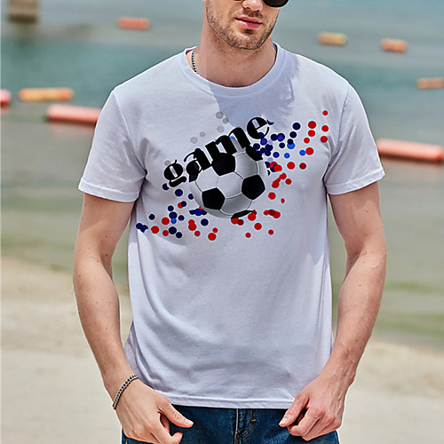 Men's Tee T shirt Shirt Hot Stamping Graphic Prints Football Print Short Sleeve Casual Tops Cotton Basic Designer Big and Tall White
Men's Tee T shirt Shirt Hot Stamping Graphic Prints Football Print Short Sleeve Casual Tops Cotton Basic Designer Big and Tall White