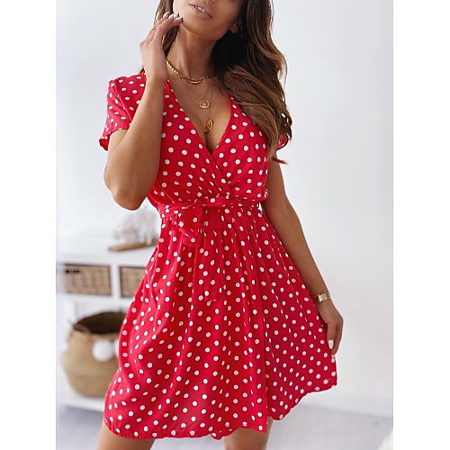 Women's A Line Dress Knee Length Dress Navy L Blue Black Red Short Sleeve Dot Summer Casual 2021 S M L XL 2XL
Women's A Line Dress Knee Length Dress Navy L Blue Black Red Short Sleeve Dot Summer Casual 2021 S M L XL 2XL