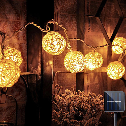 Outdoor Solar String Lights Sepak Takraw LED Fairy Lights 6.5M-30LEDs 5M-20LEDs Waterproof IP65 String Lights Christmas Wedding Party Garden Balcony Outdoor Decoration
Outdoor Solar String Lights Sepak Takraw LED Fairy Lights 6.5M-30LEDs 5M-20LEDs Waterproof IP65 String Lights Christmas Wedding Party Garden Balcony Outdoor Decoration