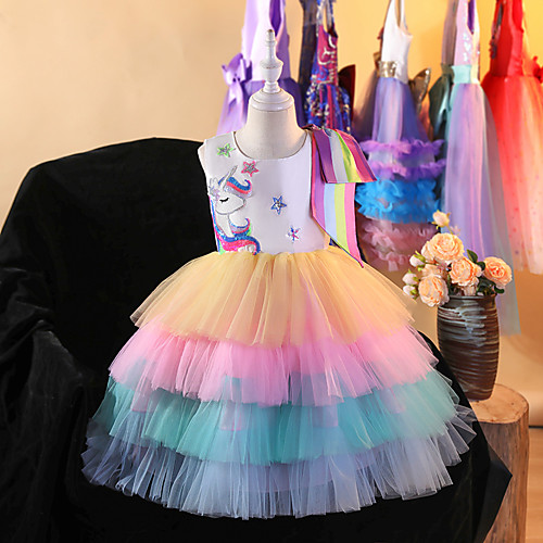 Princess Unicorn Cosplay Costume Masquerade Flower Girl Dress Girls' Movie Cosplay Vacation Christmas White Dress Christmas Halloween Masquerade Polyester / Cotton
Princess Unicorn Cosplay Costume Masquerade Flower Girl Dress Girls' Movie Cosplay Vacation Christmas White Dress Christmas Halloween Masquerade Polyester / Cotton