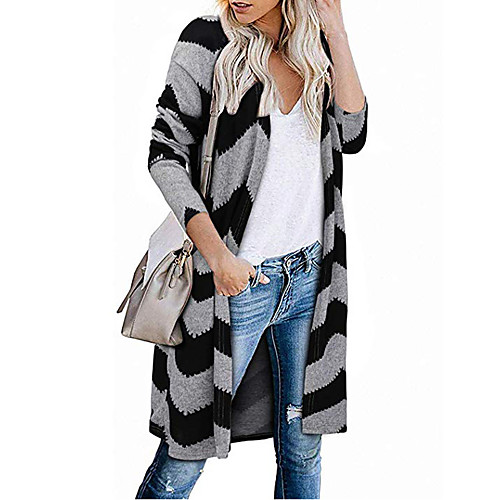 Women's Coat Casual / Daily Fall Long Coat Regular Fit Casual Jacket Stripes Others Brown leopard Grey leopard
Women's Coat Casual / Daily Fall Long Coat Regular Fit Casual Jacket Stripes Others Brown leopard Grey leopard