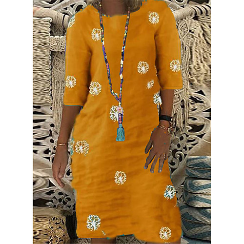 Women's A Line Dress Knee Length Dress Green Orange Half Sleeve Print Summer Round Neck Elegant Casual 2021 S M L XL XXL 3XL
Women's A Line Dress Knee Length Dress Green Orange Half Sleeve Print Summer Round Neck Elegant Casual 2021 S M L XL XXL 3XL